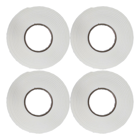 Pack 4 Burletes Adere Espuma Autoadhesivo C/u 5mt 12mm 4mm 