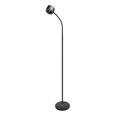 Lampara Velador De Pie Marte Negro Led Dimerizable Mc