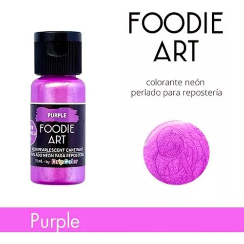 Colorante Comestible Foodie Art Perlado Neón - Purple