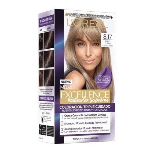 Kit Tinta Excellence  Excellence Excellence Matizador Supreme tono 8.17 para cabello