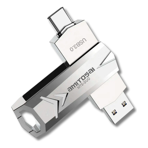 Pendrive 64gb Usb 3.0 Usb-c 2 En 1 Aluminio Amitosai Mts-duo