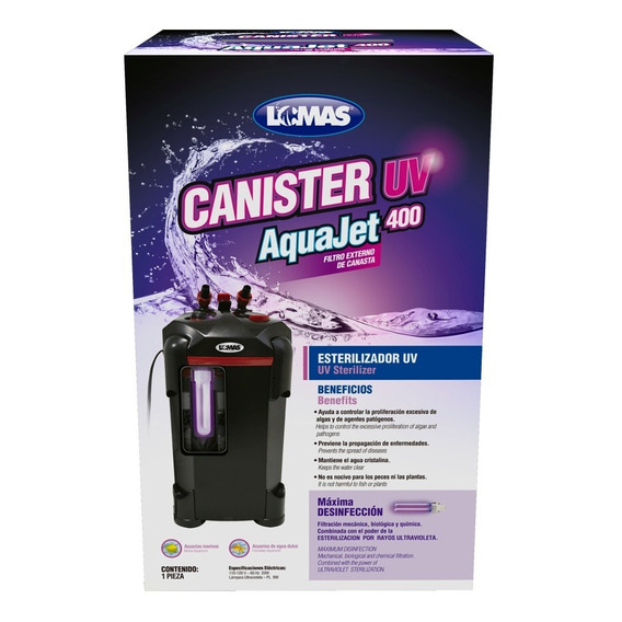 Filtro Canister Filtro Para Pecera Filtro Uv Aquajet 400 L