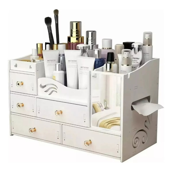 Organizador Multifuncional Para Cosmeticos Color Blanco 40cm