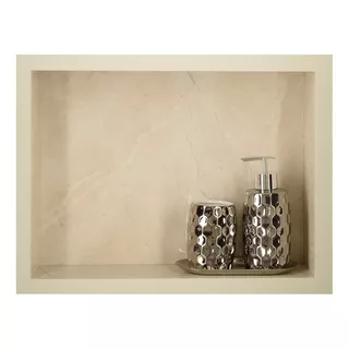 Nicho Em Porcelanato Porta Shampoo Banheiro Box40x30x10 Cm