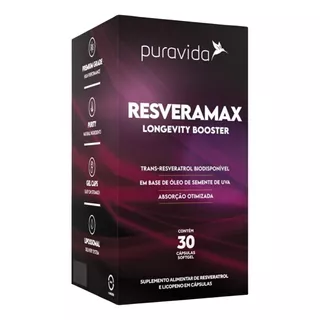 Resveramax Resveratrol 30 Capsulas Puravida