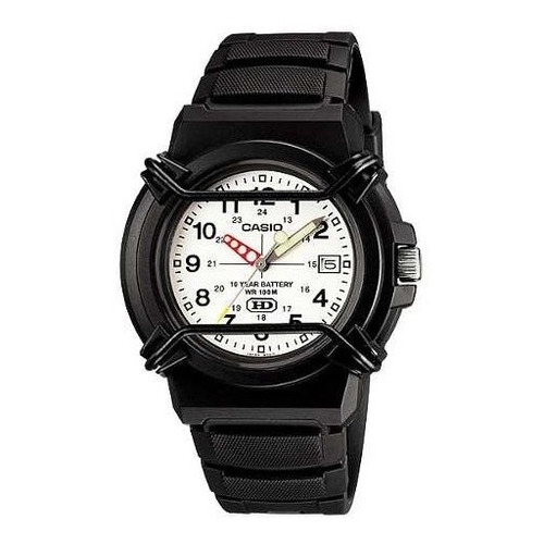 Reloj Casio Hombre Shock Hda-600b-7bvdf- Taggershop Color de la malla Negro Color del bisel Negro Color del fondo Blanco