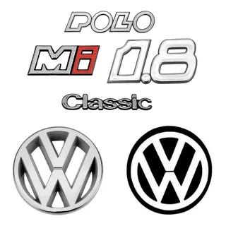 Kit Completo Emblemas Insignias Volkswagen Polo Classic 1.8 
