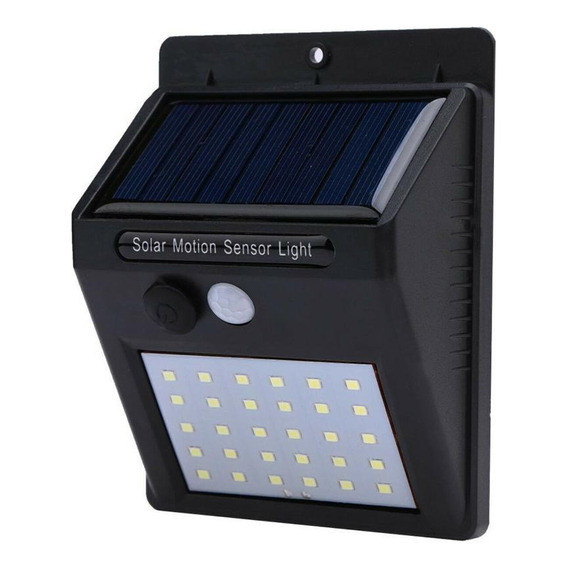 Lampara Solar Foco Potente 30 Led Sensor Celula Luz Farol