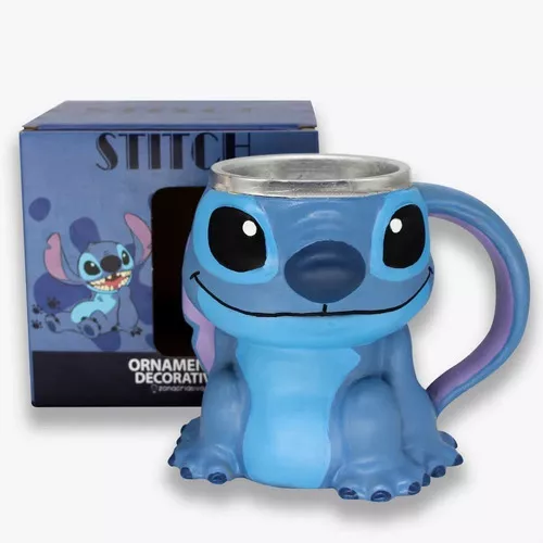 Caneca Lilo Stitch - Desenho - Interior E Alça Branca