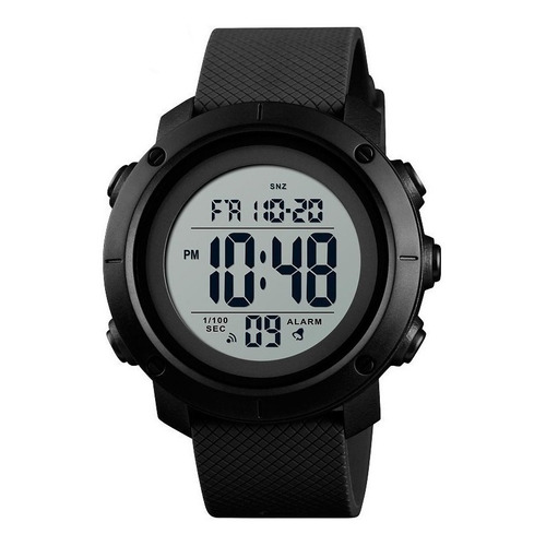 Reloj pulsera digital Skmei 1426 con correa de poliuretano color negro - fondo gris