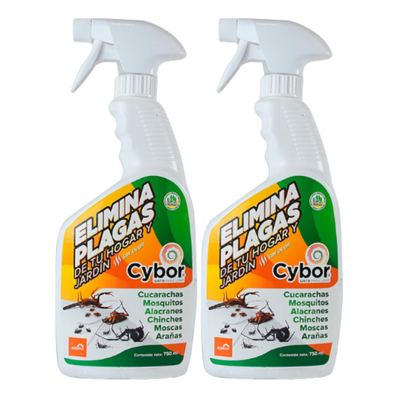 Cybor Listo Insecticida Cipermetrina Plagas Hogar 2 Pz 750ml