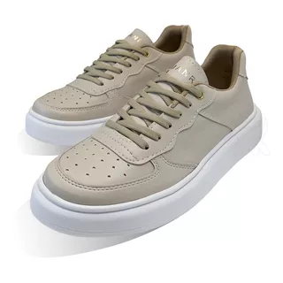 Zapatillas Urbana Hombre Mujer Beige Mod A F 1 !! Vte Lopez