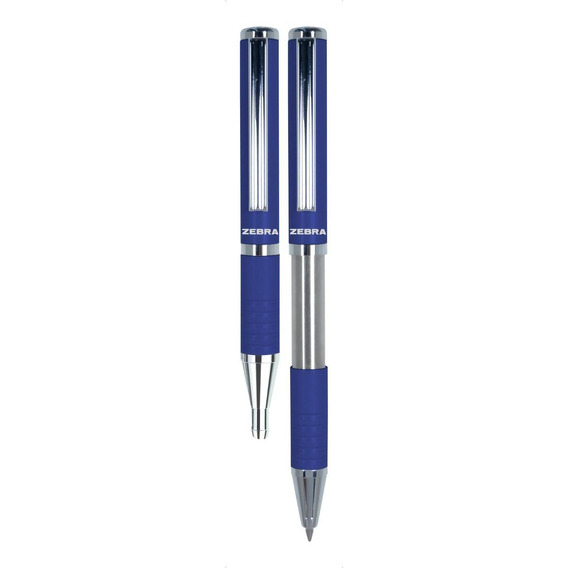 Bolígrafo Deslizable Pluma Slide Pen Punto Mediano Zebra. Color de la tinta Negro Color del exterior Azul