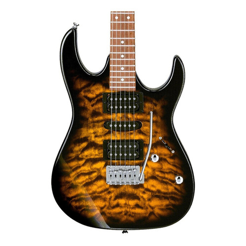 Guitarra eléctrica Ibanez RG GIO GRX70QA gio de álamo sunburst brillante con diapasón de amaranto