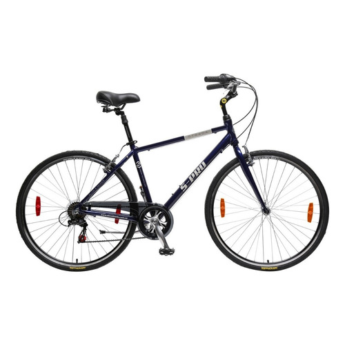 Bicicleta urbana masculina S-Pro Strada R28 7v cambios Shimano Tourney TZ50 color gris con pie de apoyo