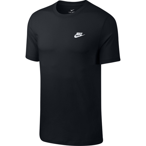 M - Negro - Camiseta Hombre Nike Nsw Club Tee