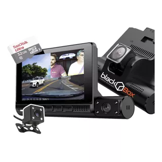 Câmera Veicular Black Box Gpx - 3 Câmeras Taxi/uber + 32gb