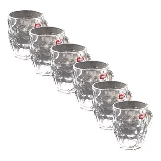 Pack 6 Tarros Cerveza Vaso Vidrio Mry-362