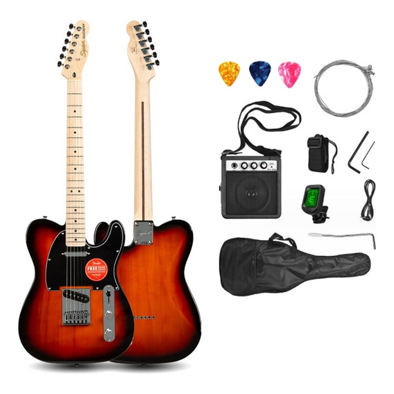 Guitarra Eléctrica Con 10 Accesorios+amplificador+afinador