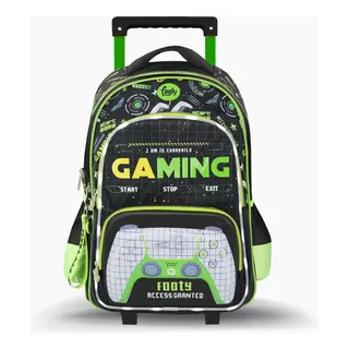 Mochila Footy Carro 18´ Gamer Play5 Luces Led Funny Store
