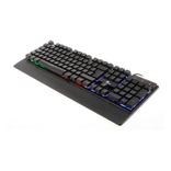 Teclado gamer Xtech Armiger XTK-510S QWERTY español España color negro con luz led