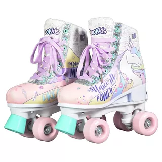 Patines Unicornio Tipo Bota, Talle Regulable C Taco Bipokids