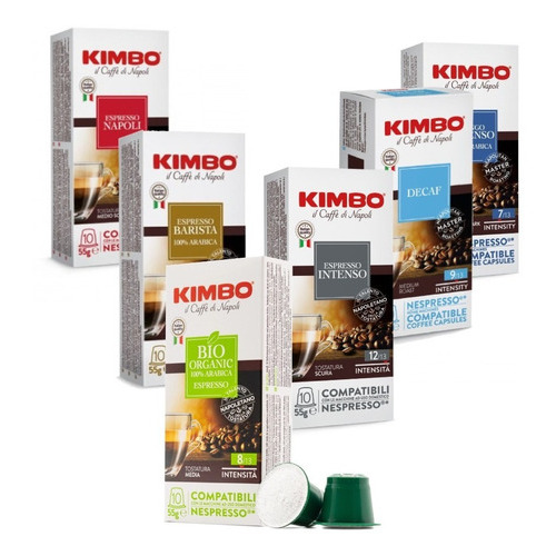 Kimbo Nespresso 10 capsulas compatible con Italiano variedad sabores 