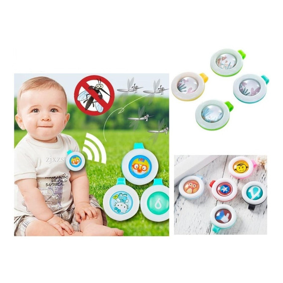 Set X5 Boton Anti Mosquitos Para Bebes Aceite De Citronela