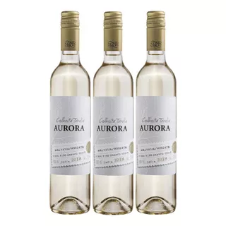 3 Vinho Branco Moscato Malvasia Aurora Colheita Tardia 500ml