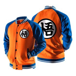 Suéter Chaqueta De Botones Azul Dragon Ball Z Goku Gohan