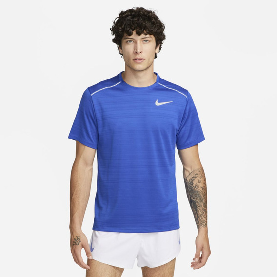 Playera Manga Corta Para Hombre Nike Dri-fit Miler Azul