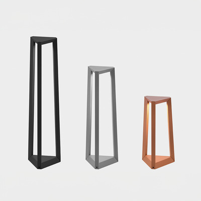 Aplique Exterior Bolarda Vk-triong Aluminio Negro 80cm Vk Negro