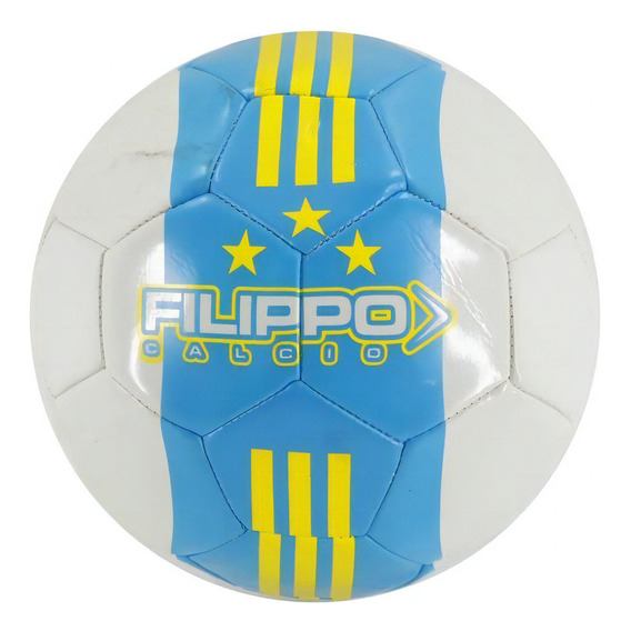 Pelota De Fútbol Filippo Celeste Color  Blanco Y Celeste