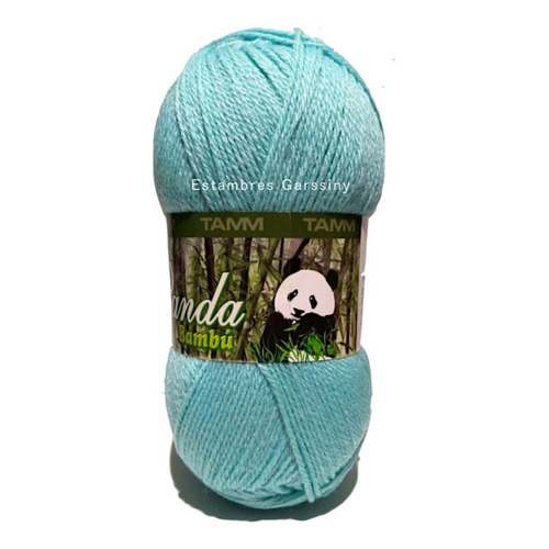 Estambre Panda 25% Fibra De Bambú 75% Lana Australiana Color Aqua