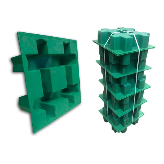 Molde De Green Block Para Pasto X 10 Unidades