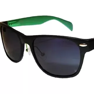 Q6146 - Gafas Qello Atletico Nacional Polarizada Color Negro Lente Negro Varilla Verde Armazón Negro Diseño Ocean