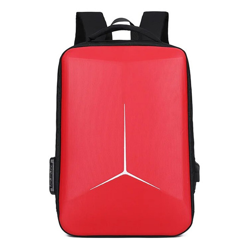 Mochila Para Notebook Antirrobo Usb Impermeable 25l Color Rojo4 Diseño De La Tela Liso