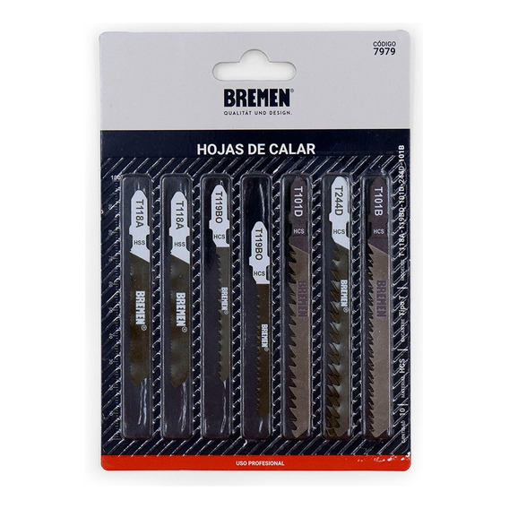 Set Hoja Sierra Caladora Madera Metal X 10u Bremen 7979