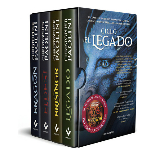 Estuche Ciclo El Legado. Contiene: Eragon Eldest Brisingr Legado, De Christopher, Paolini. Editorial Roca Bolsillo En Español