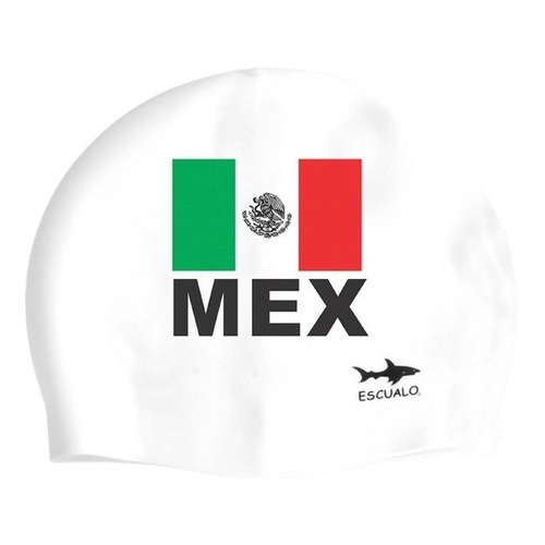 Gorra Natacion Adulto Modelo Bandera Clasica Blanca Escualo Color Blanco Diseño de la tela Estampado Talla unitalla