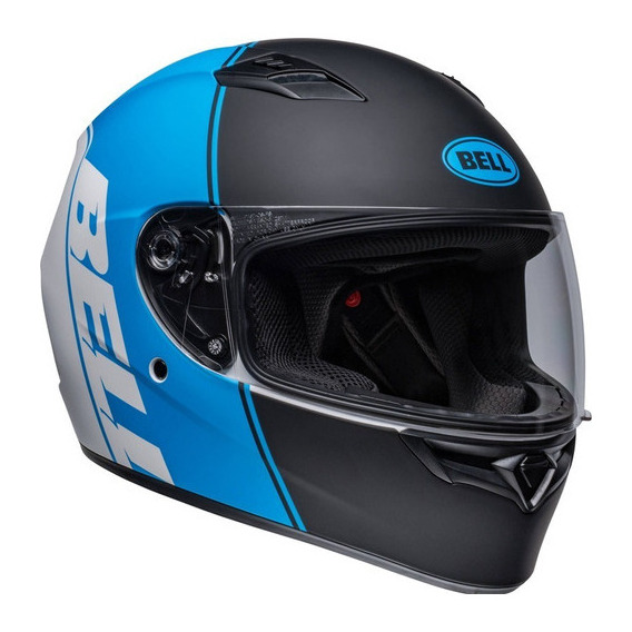 Casco Integral Bell Qualifier Ascent Moto Dama Certificado Color Celeste/Negro/Blanco Tamaño del casco S