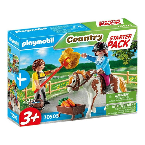 Figura Armable Playmobil Country Granja De Caballos 19 Pc