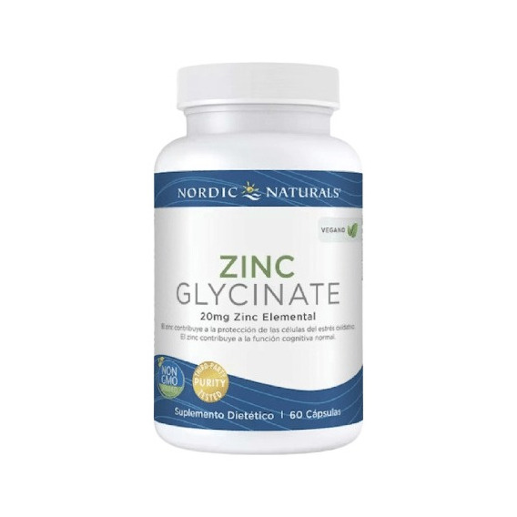 Zinc Glycinate Nordic Naturals Mineral Esencial 60 Cápsulas