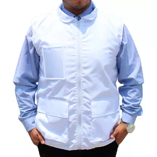 Chaleco Casual Blanco Para Hombre Impermeable 