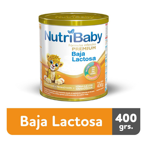 Leche de fórmula en polvo Ethical Nutrition Nutribaby Baja Lactosa en lata de 1 de 400g - 0  a 12 meses