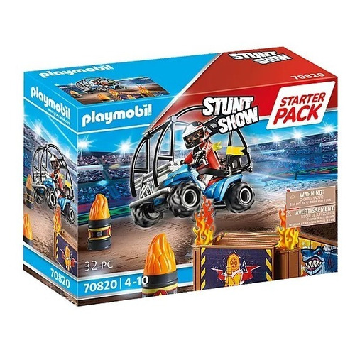 Figura Armable Playmobil Starter Pack Quad Rampa De Fuego