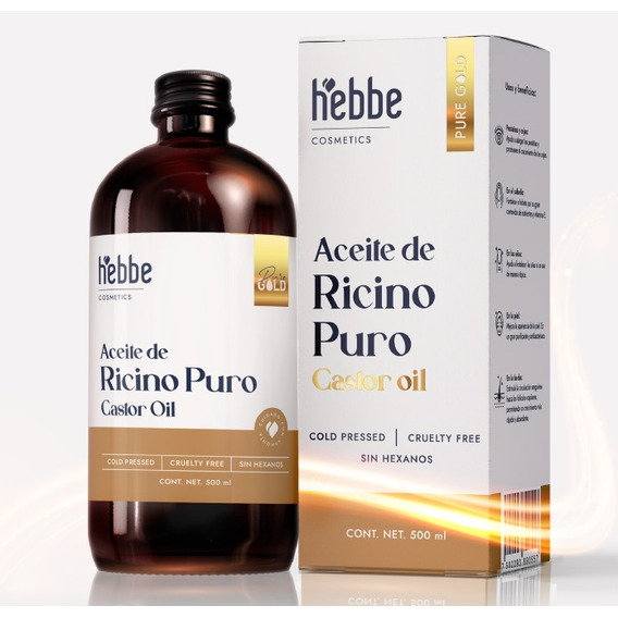 Aceite De Ricino Puro Y Orgánico (prensado En Frío) 500 G 