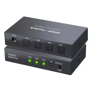 Splitter Spdif  Áudio Digital Óptica 3x1 Switch