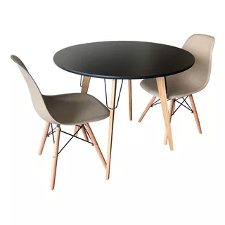 Juego Comedor Eames Mesa Redonda Importas Tu