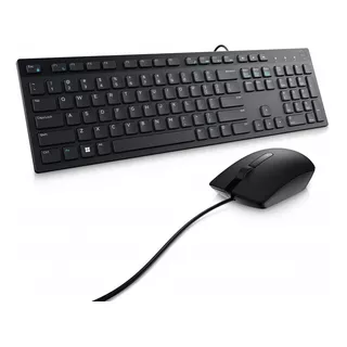 Kit Teclado Y Mouse Dell Km300c Alámbrico Usb Español Negro